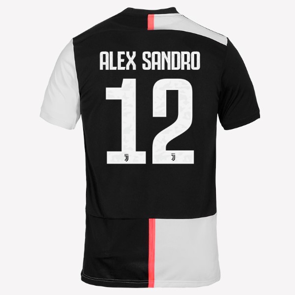 Trikot Juventus NO.12 Alex Sangro Heim 2019-20 Weiß Schwarz Fussballtrikots Günstig